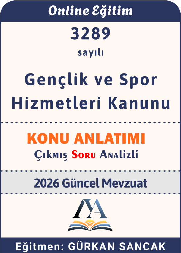 3289 sayılı Gençlik ve Spor Hizmetleri Kanunu