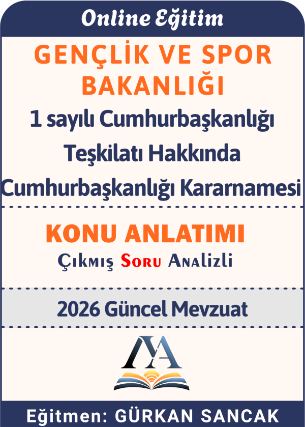  1 sayılı Cumhurbaşkanlığı Teşkilatı Hakkında Cumhurbaşkanlığı Kararnamesi (GSB Bölümü)