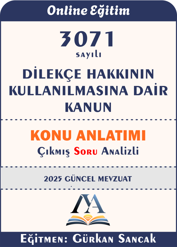3071 sayılı Dilekçe Hakkının Kullanılmasına Dair Kanun