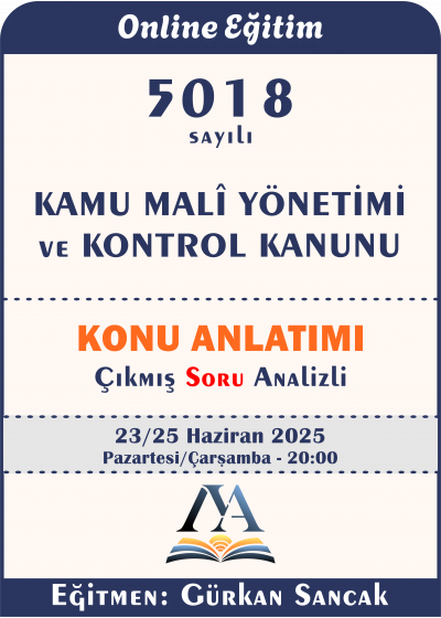 5018 Kamu Mali Yönetimi ve Kontrol Kanunu -Çıkmış Soru Analizli-