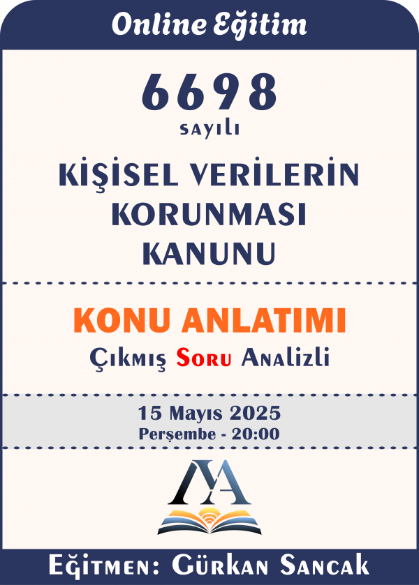 6698 Kişisel Verilerin Korunması Kanunu -Çıkmış Soru Analizli-