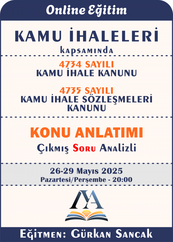 4734 Kamu İhale Kanunu ve 4735 Kamu İhale Sözleşmeleri Kanunu -Çıkmış Soru Analizli-