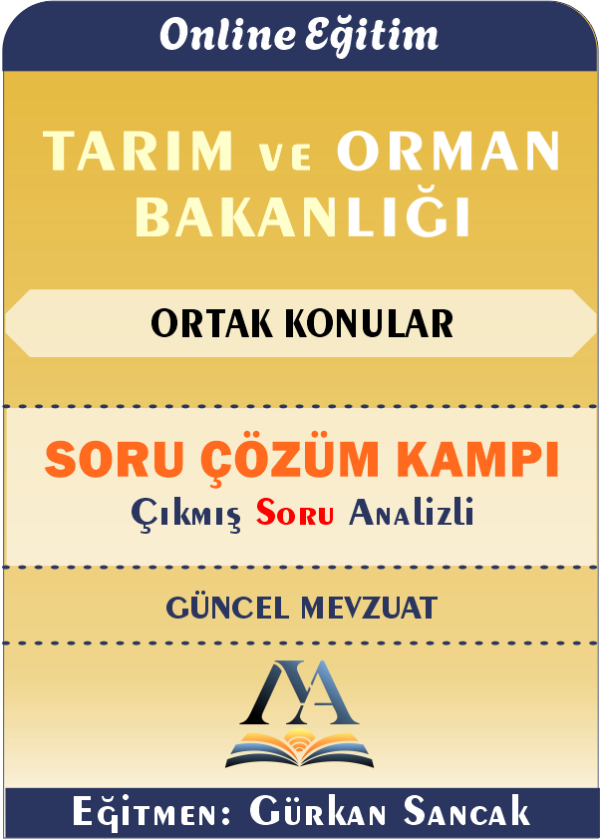 Tarım ve Orman Bakanlığı Ortak Konular Hızlı Tekrar Soru Çözümü